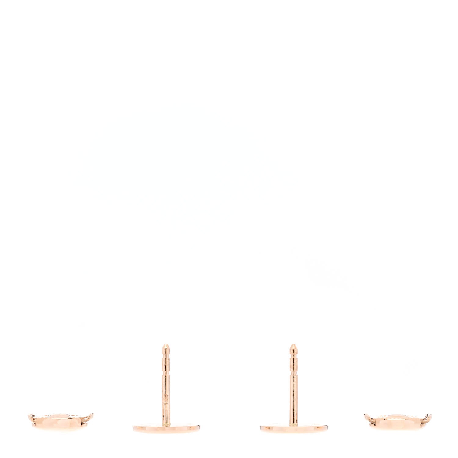 18K Rose Gold TPM Ex-Libris Stud Earrings
