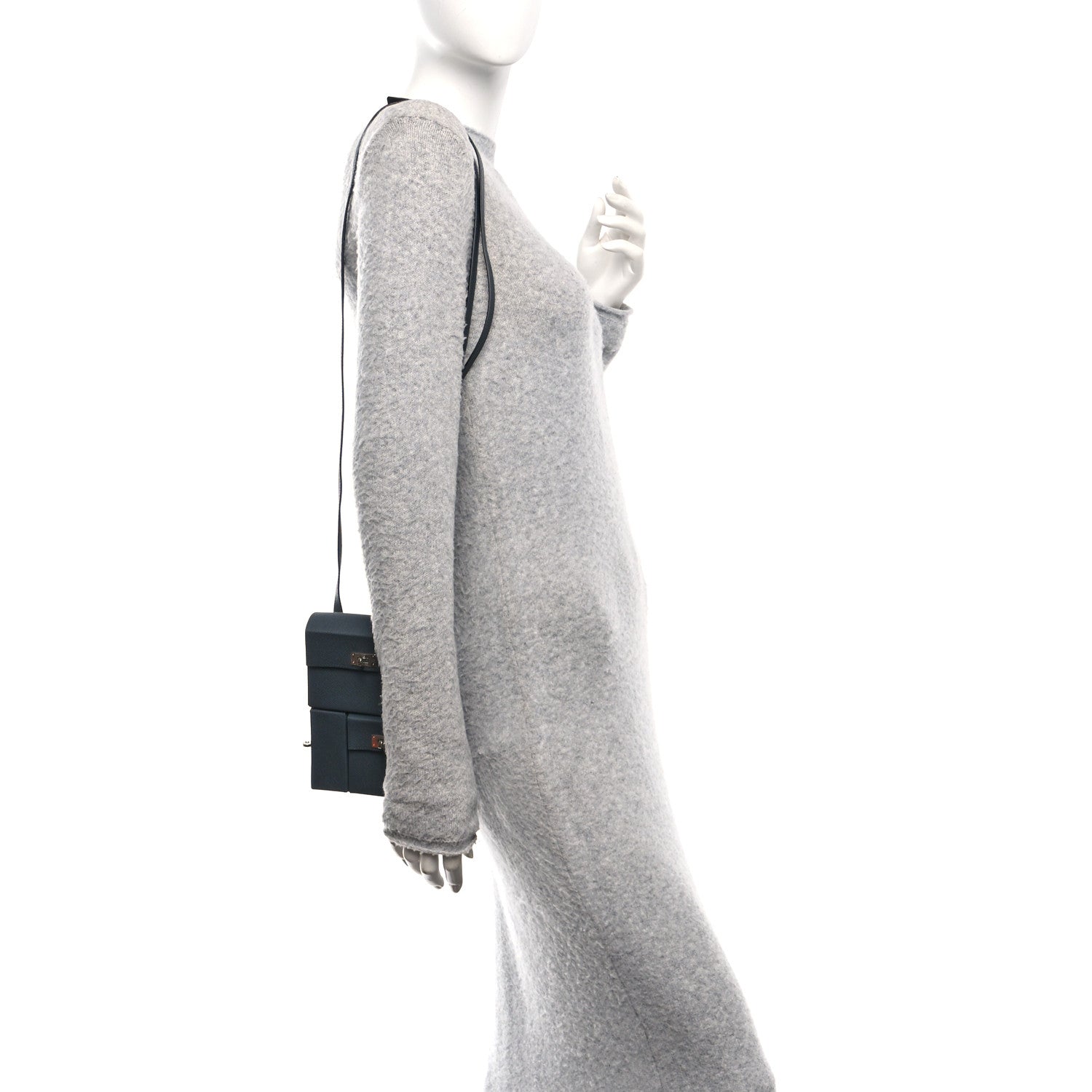 Epsom Kelly Multi Pocket Pochette To Go Gris Misty