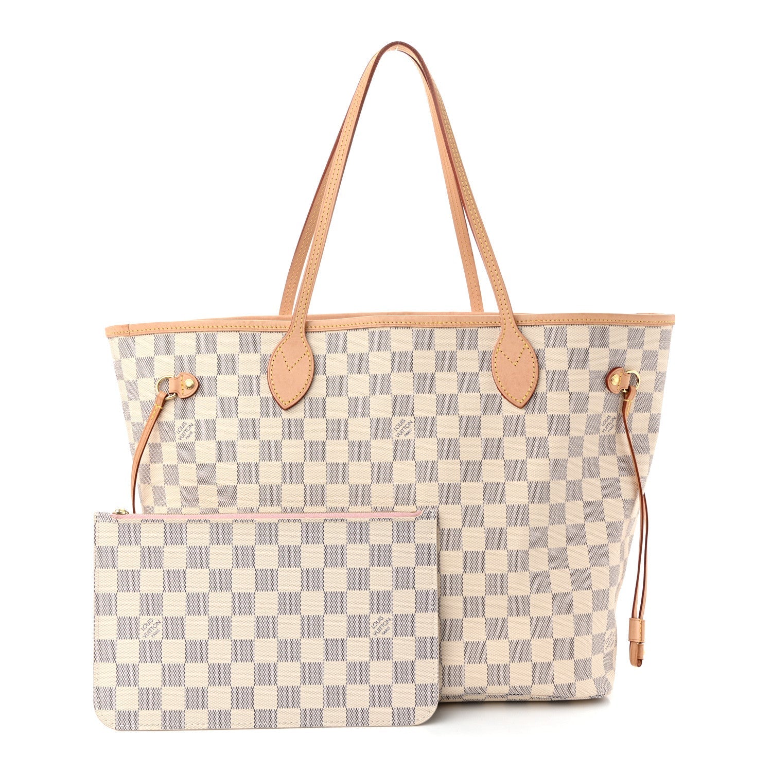 Damier Azur Neo Neverfull MM Rose Ballerine