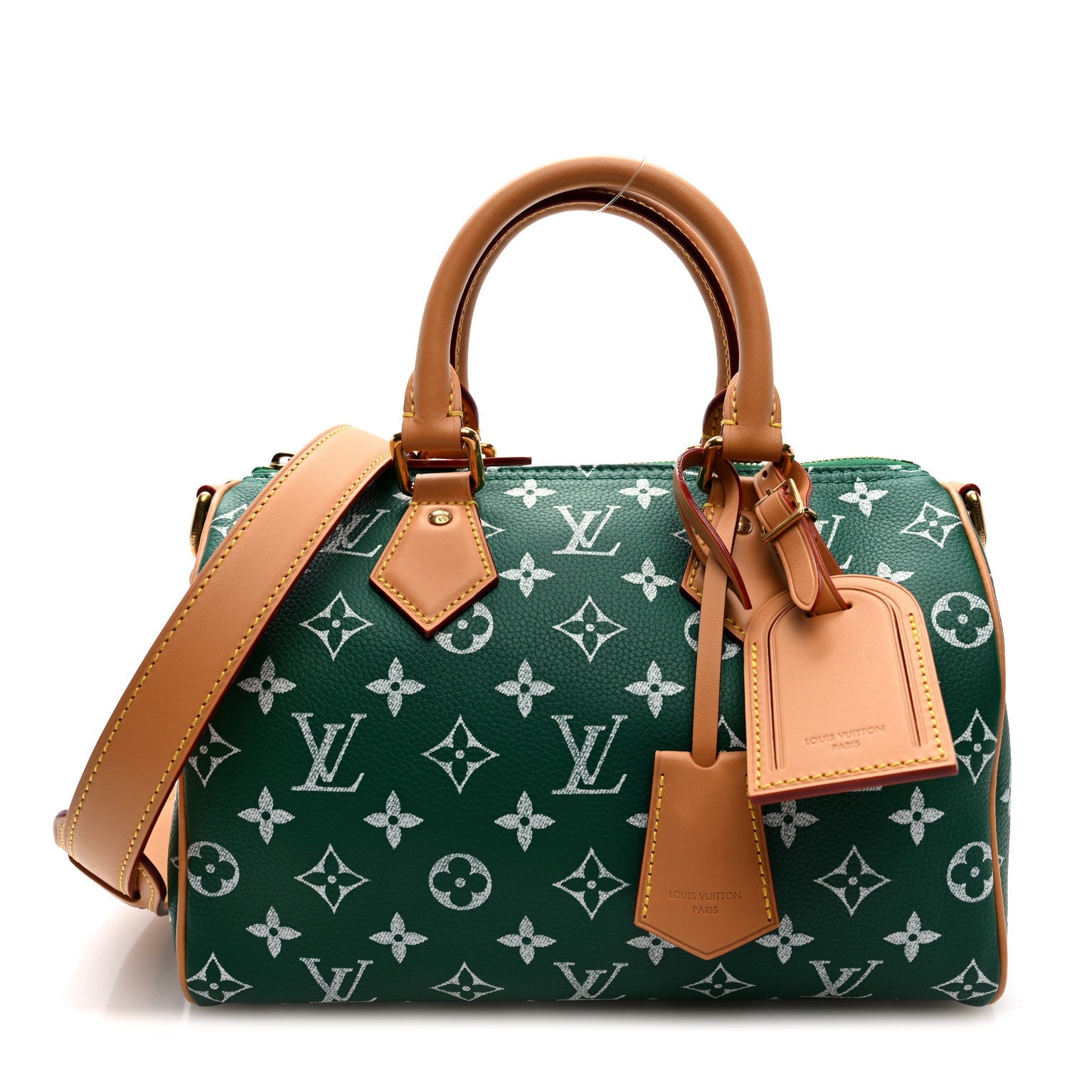 Calfskin Monogram Speedy P9 Bandouliere 25 Green