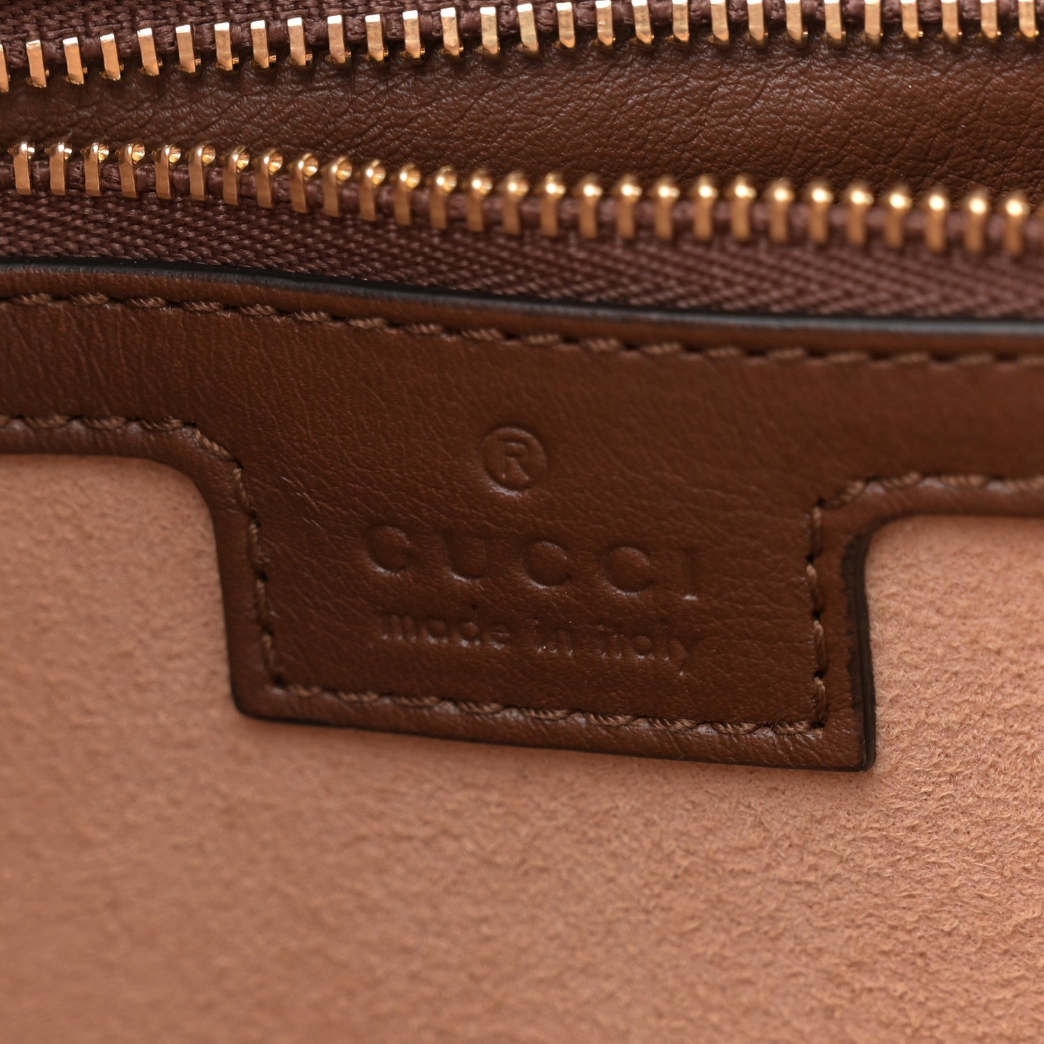 GG Supreme Monogram Medium Padlock Shoulder Bag Beige Ebony Brown Sugar