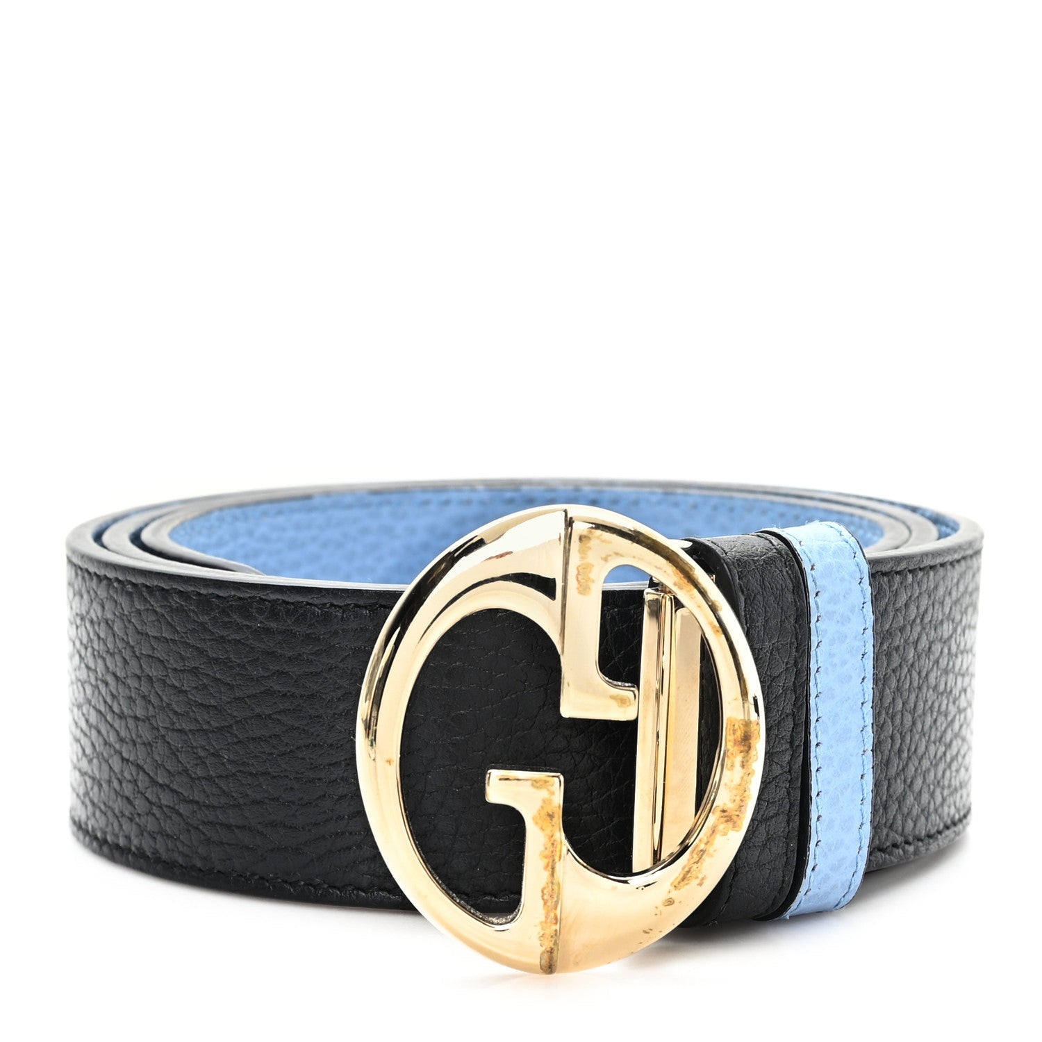 Dollar Calfskin 1973 Reversible Belt 90 36 Black Mineral Blue