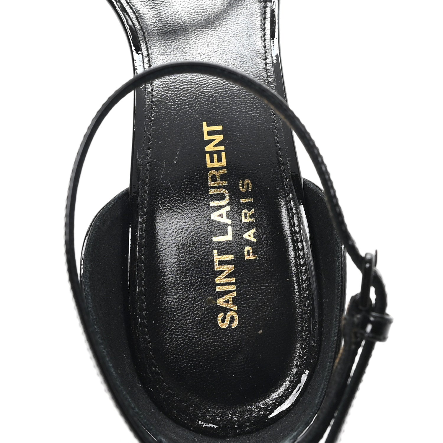 Patent Calfskin Opyum 85 Sandals 36.5 Black