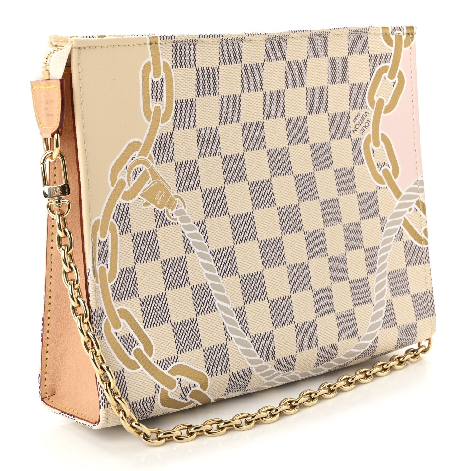 Damier Azur Nautical Toiletry Pouch On Chain