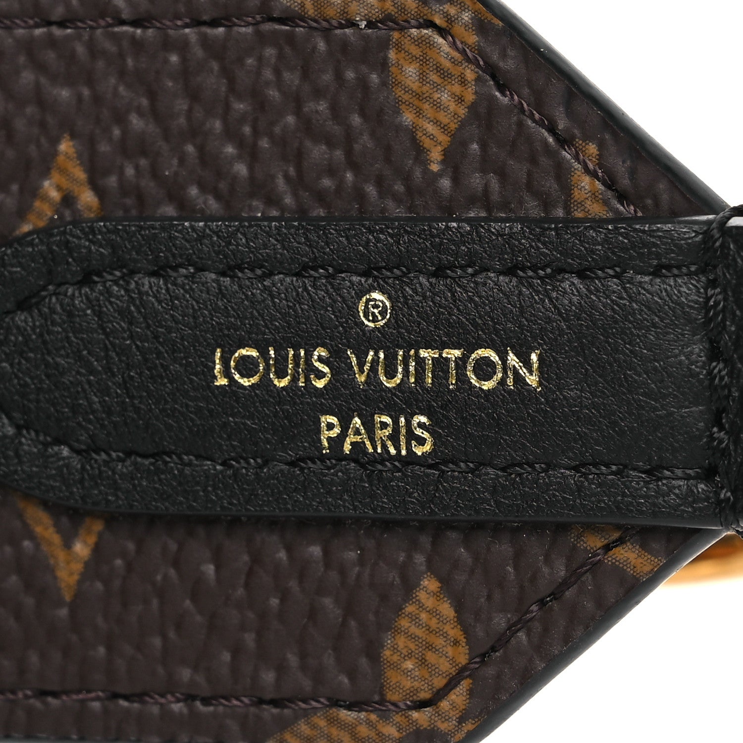 Monogram Letter Bandouliere Shoulder Strap Black
