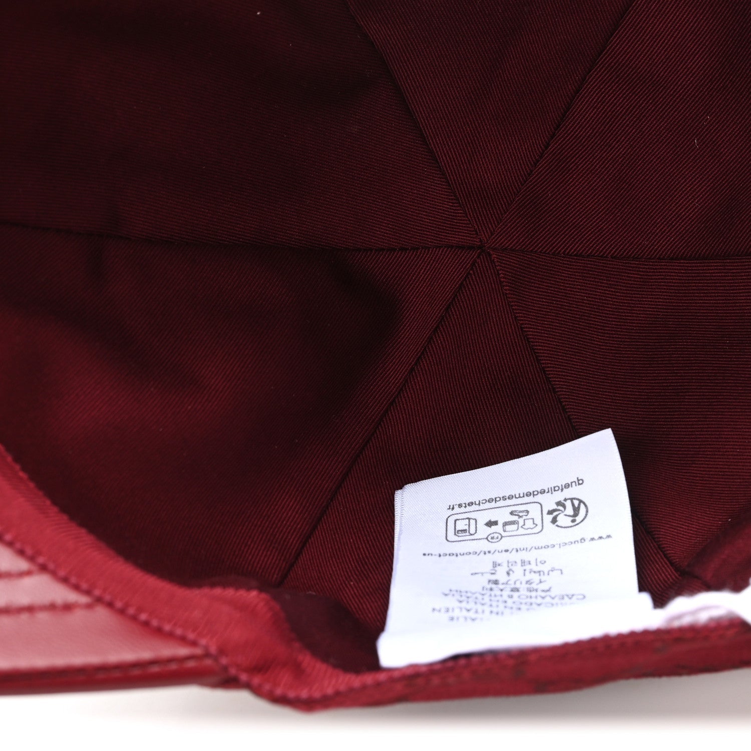 Calfskin New Canvas GG Monogram Baseball Hat L Bordeaux