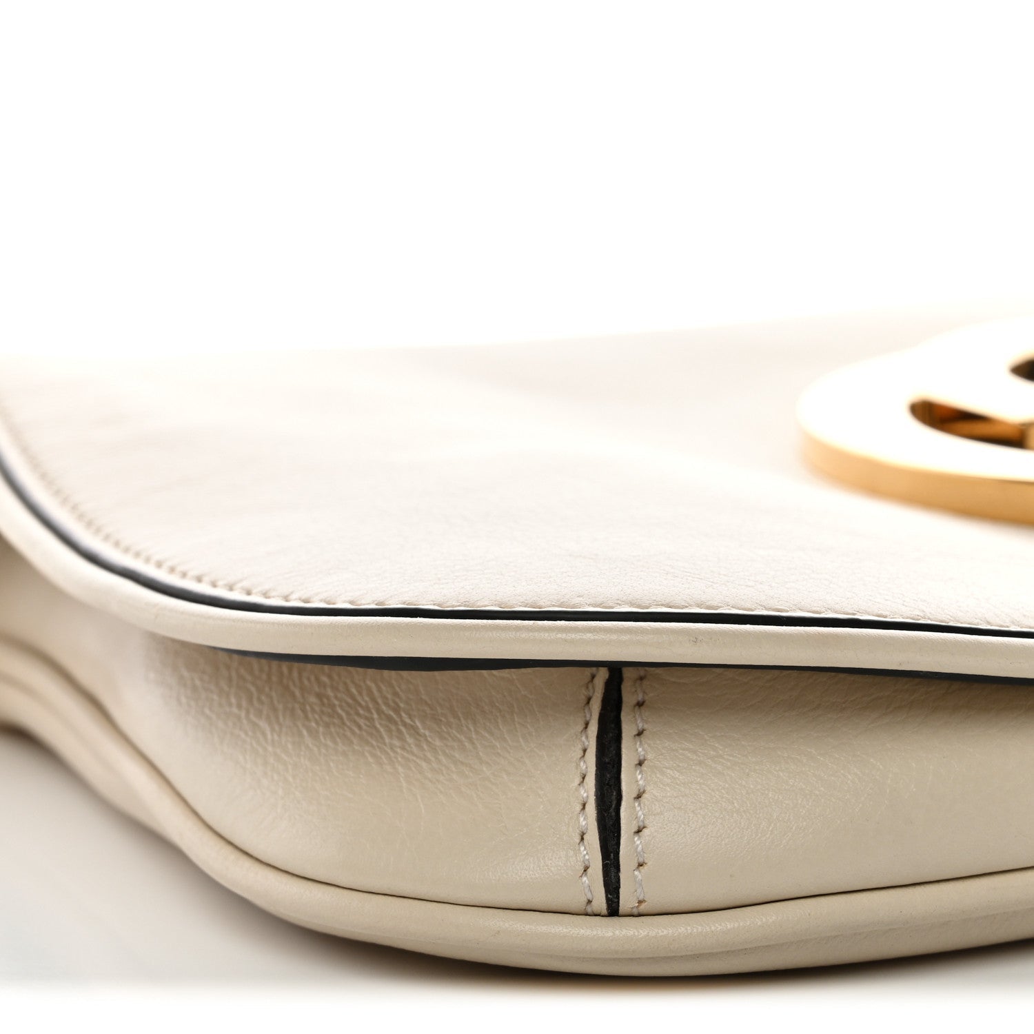 Roxy Calfskin Blondie Chain Shoulder Flap Bag Mystic White