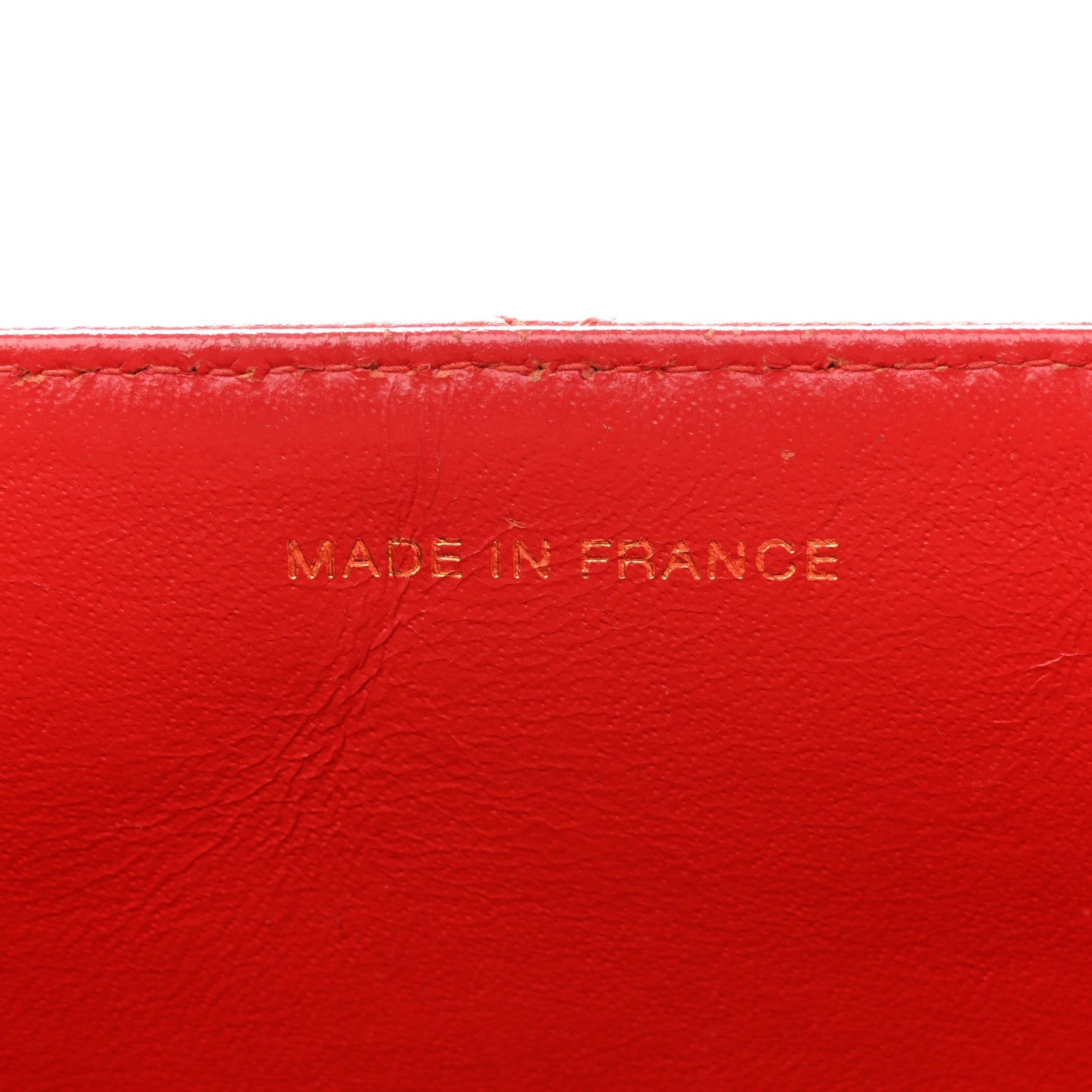 Caviar Stitched Flap Shoulder Bag Red