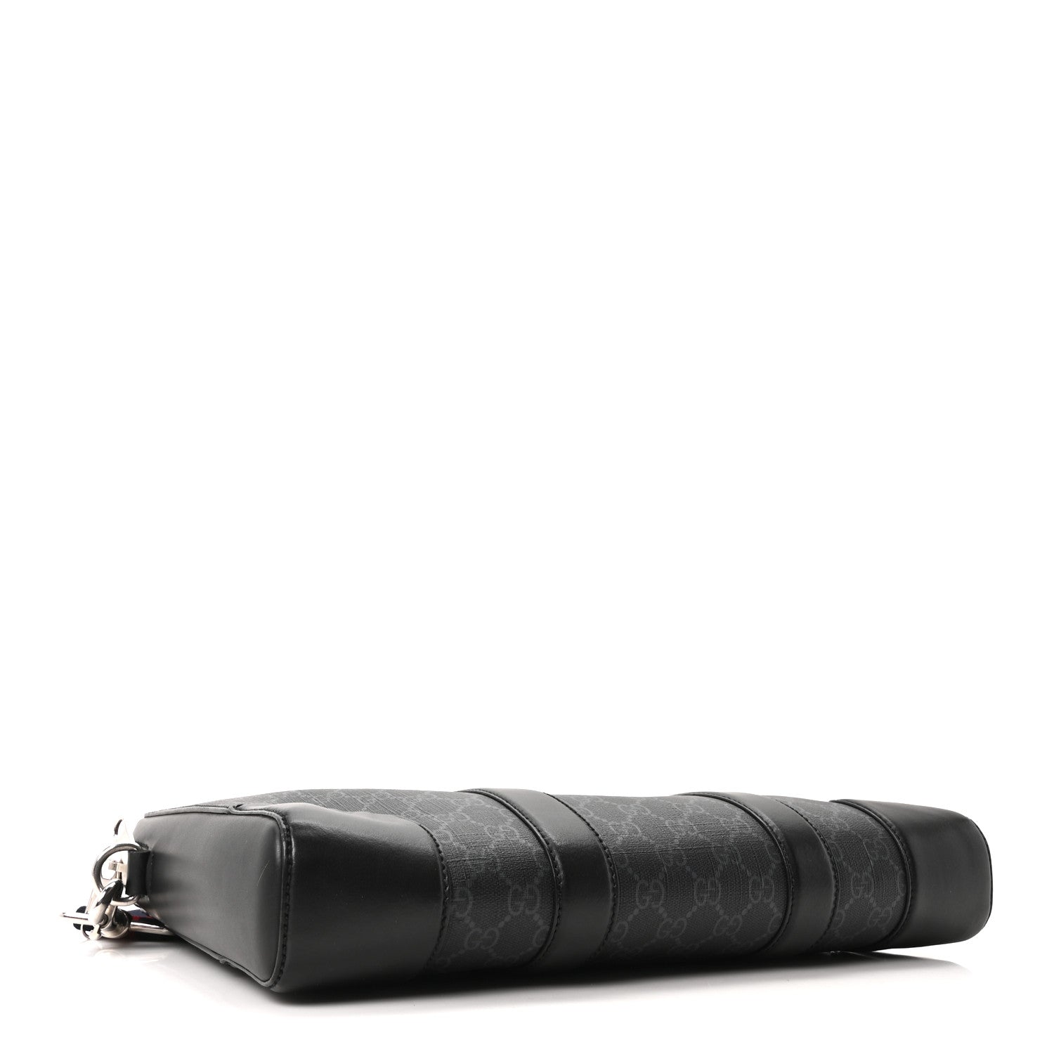GG Supreme Monogram Appia Calfskin Web Briefcase Black