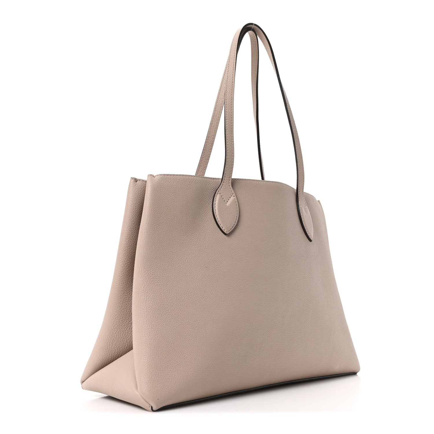 Grained Calfskin Lockme Shopper Greige