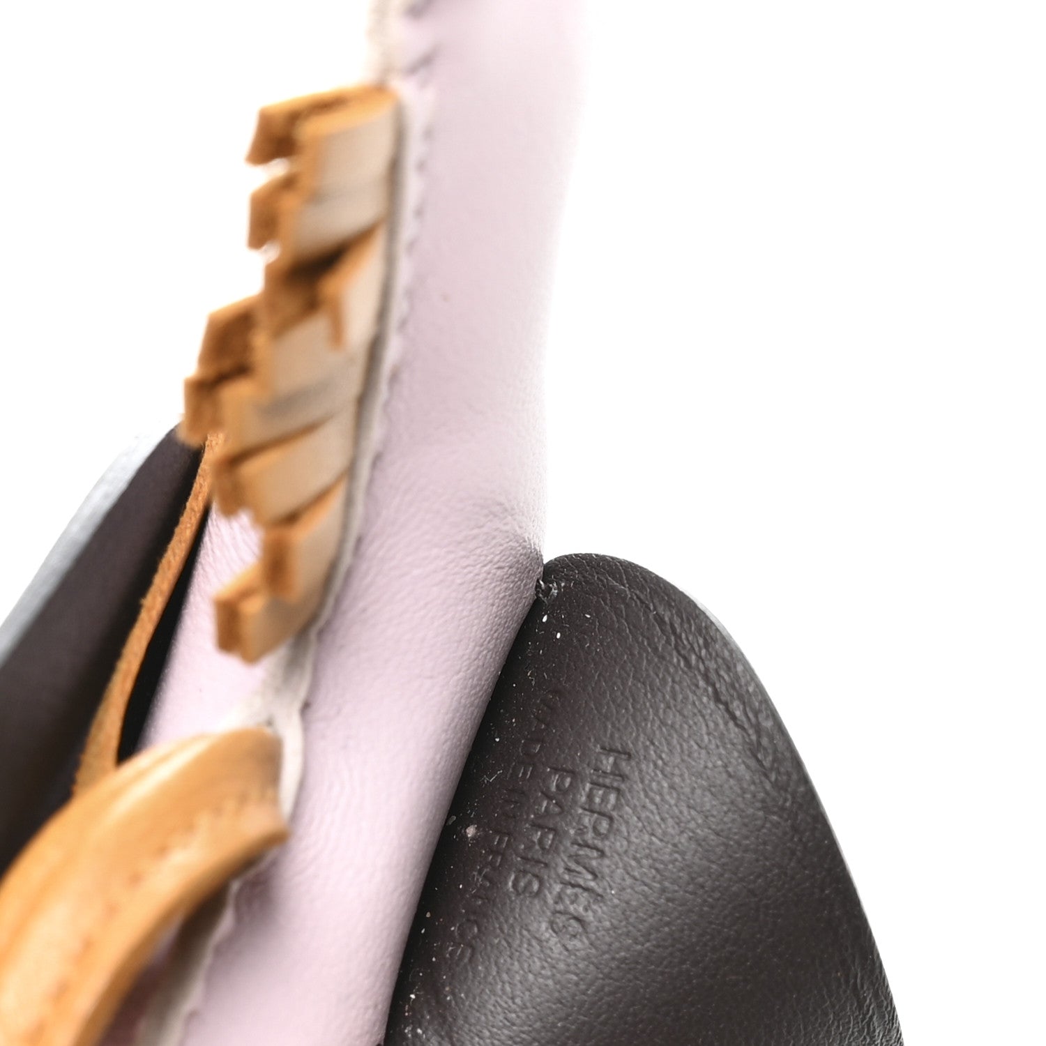 Milo Lambskin Grigri Rodeo Pegase Horse Bag Charm PM Mauve Pale Sesame Ebene