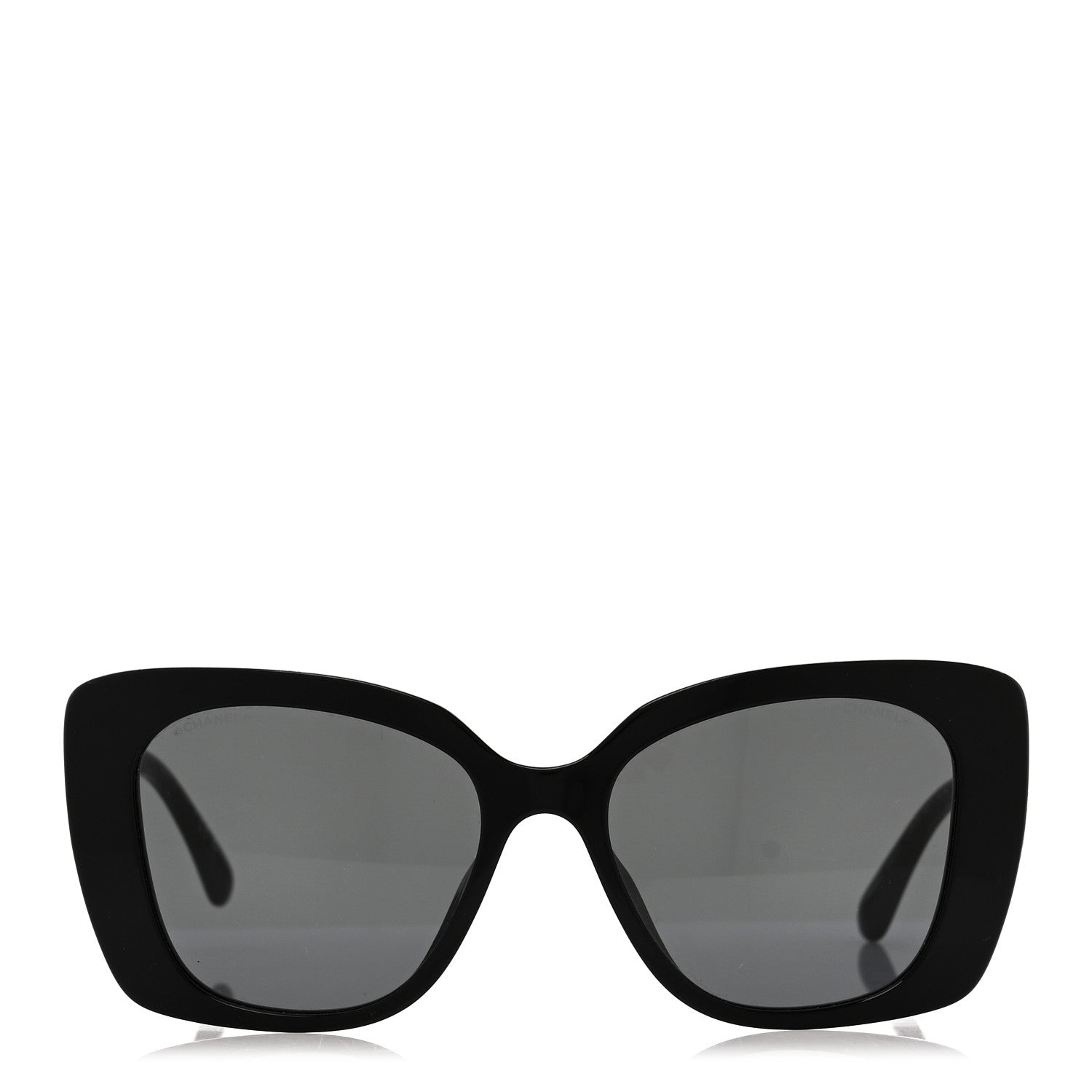 Acetate Strass Square Sunglasses 5422-B-A Black White