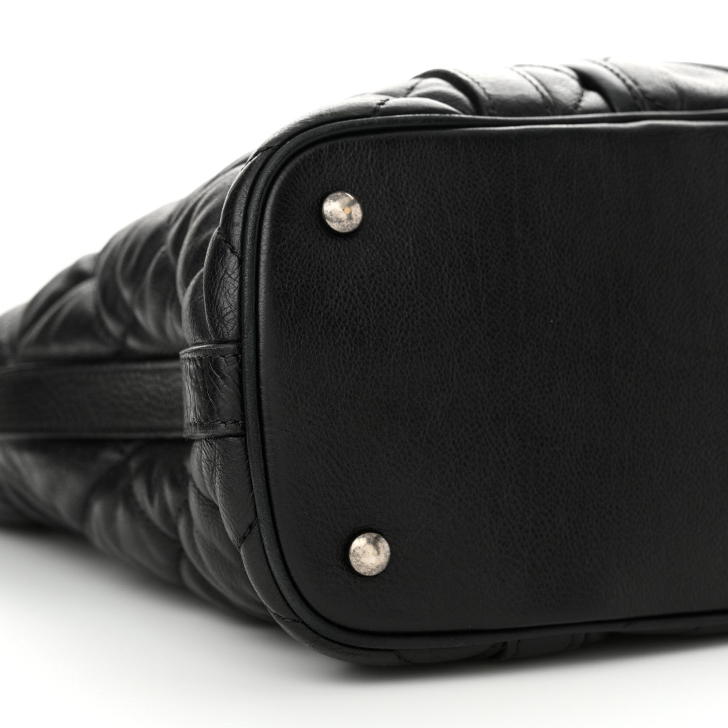 Calfskin Quilted Small Casual Riviera Tote Black