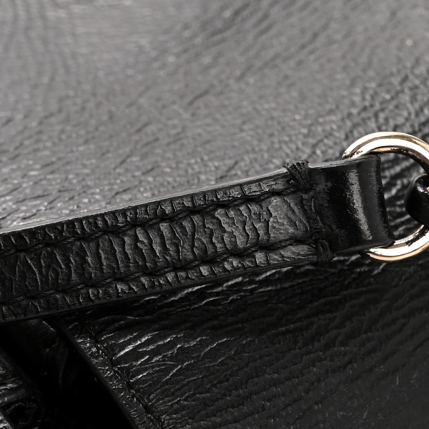 Glazed Calfskin Quilted Double Pocket Crossbody Flap Black