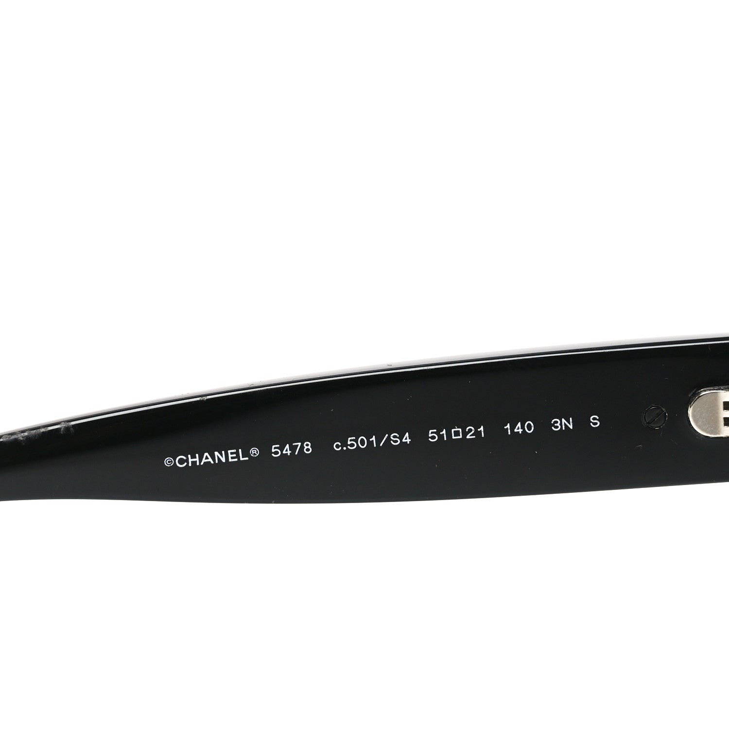 Acetate Square CC Heart Sunglasses 5478 Black