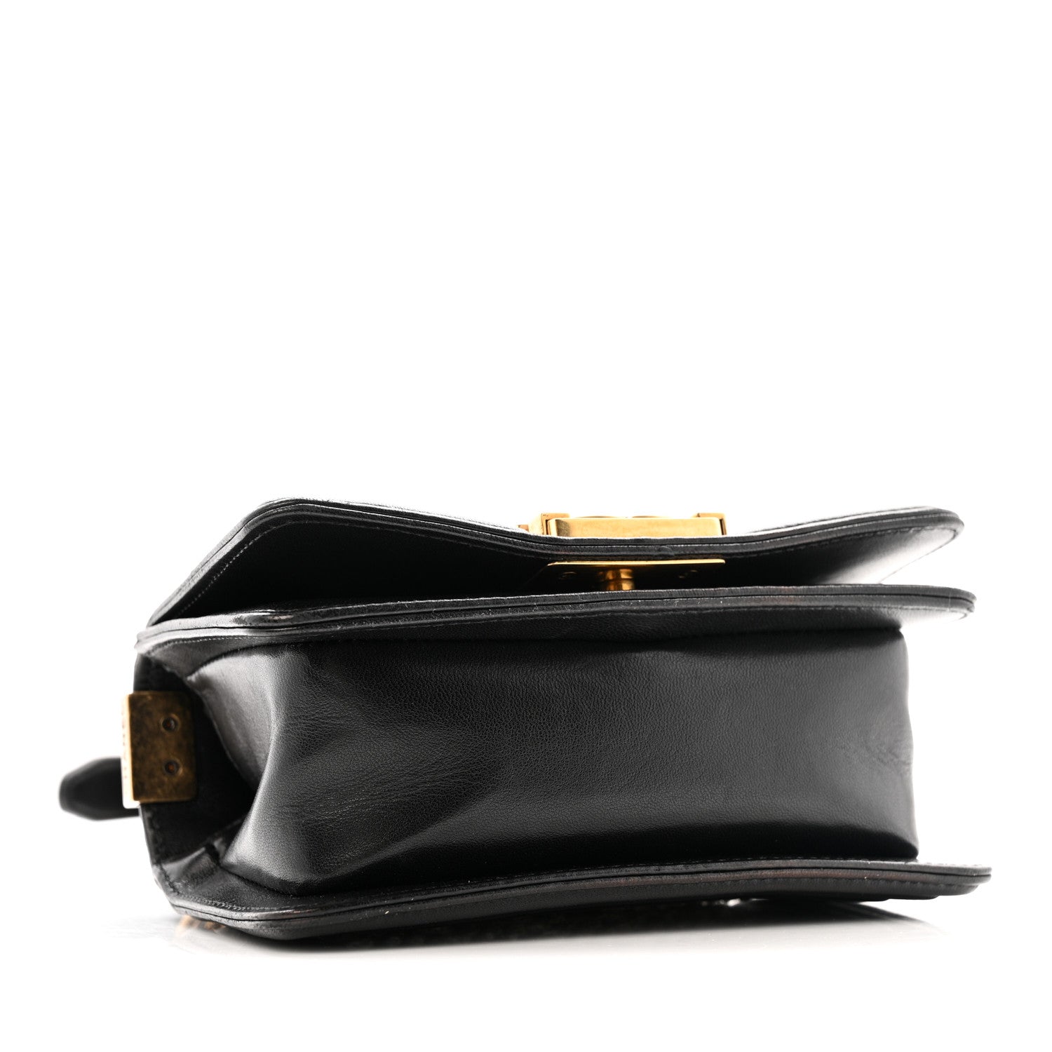Lambskin Metallic Tweed Embroidered Mini Boy Flap Black Gold Multicolor