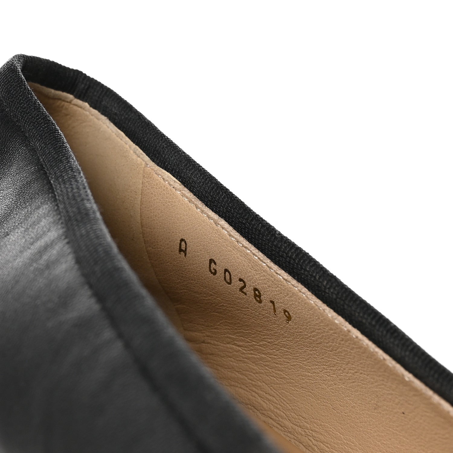 Lambskin Patent Cap Toe Ballerina Flats 39.5 Black
