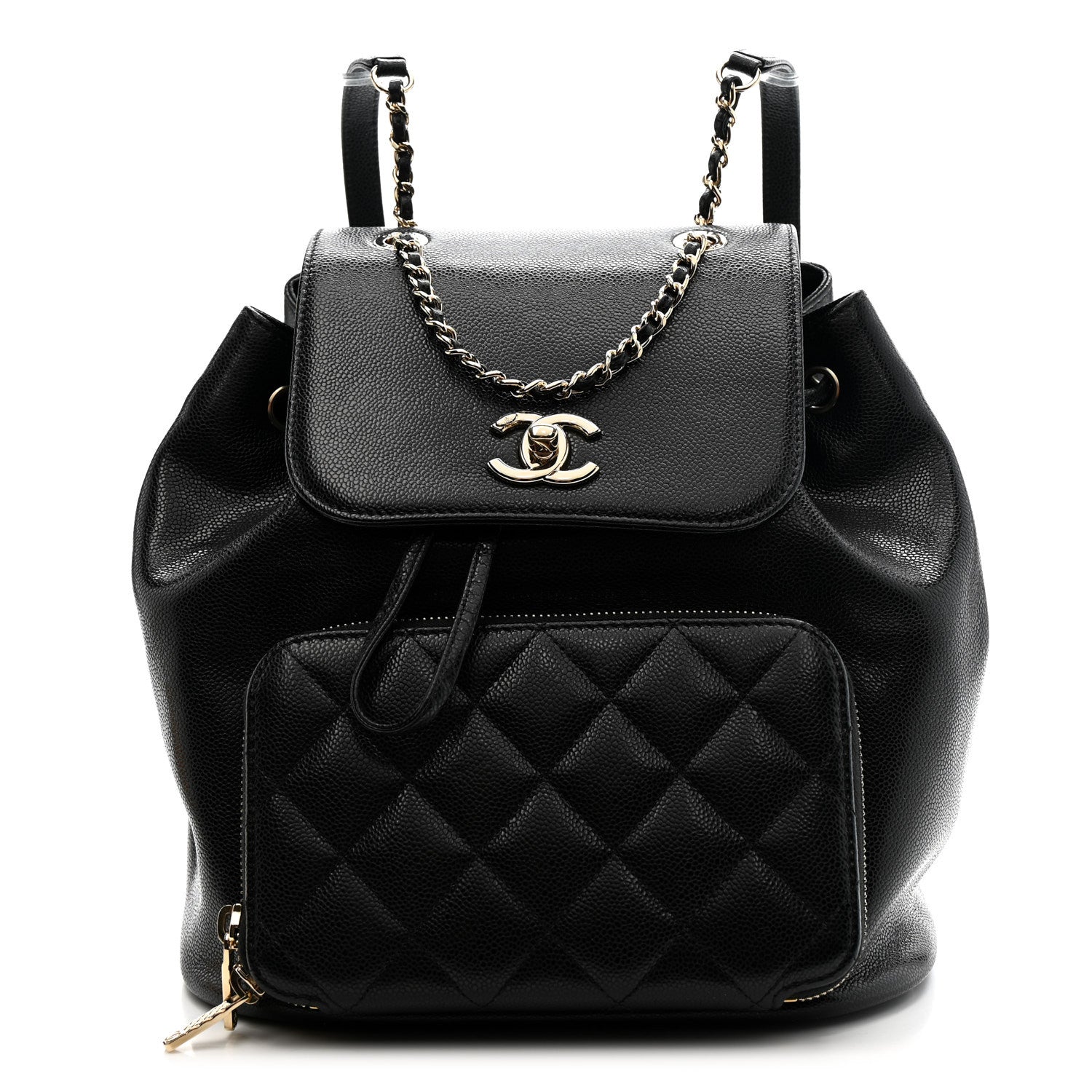 Caviar Quilted Business Affinity Backpack Black