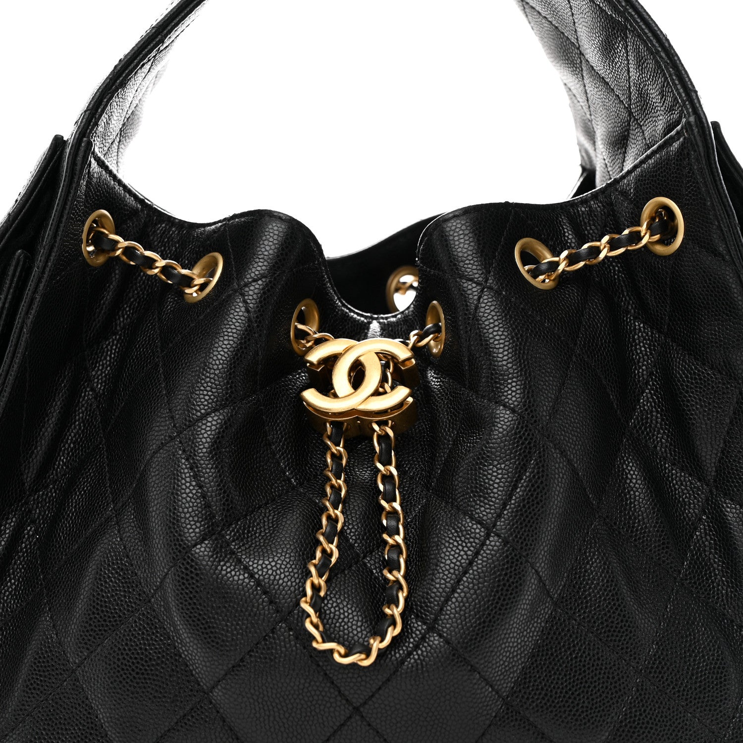 Caviar Quilted Small Chanel 25 Handbag Black