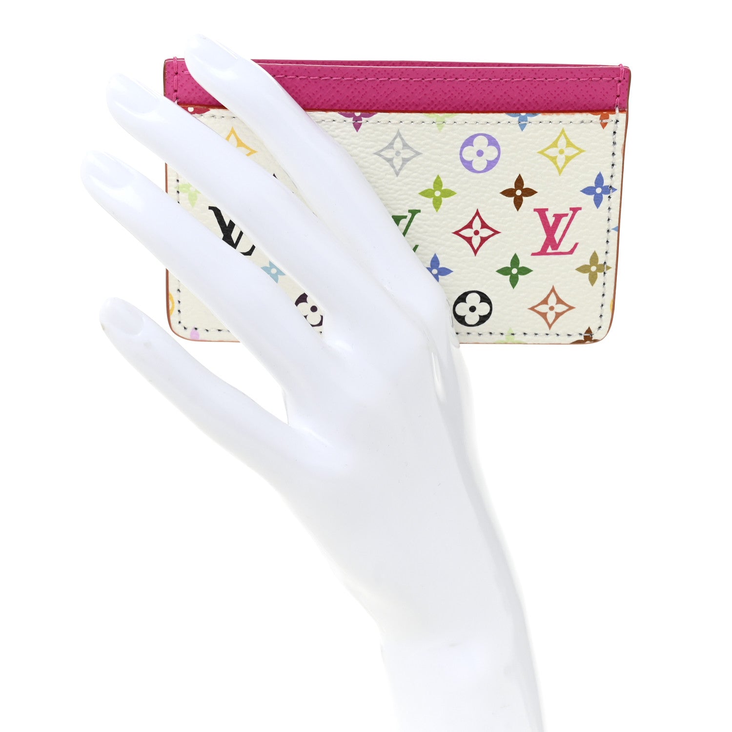 LV X TM Monogram Multicolor Card Holder Kawaii Pink