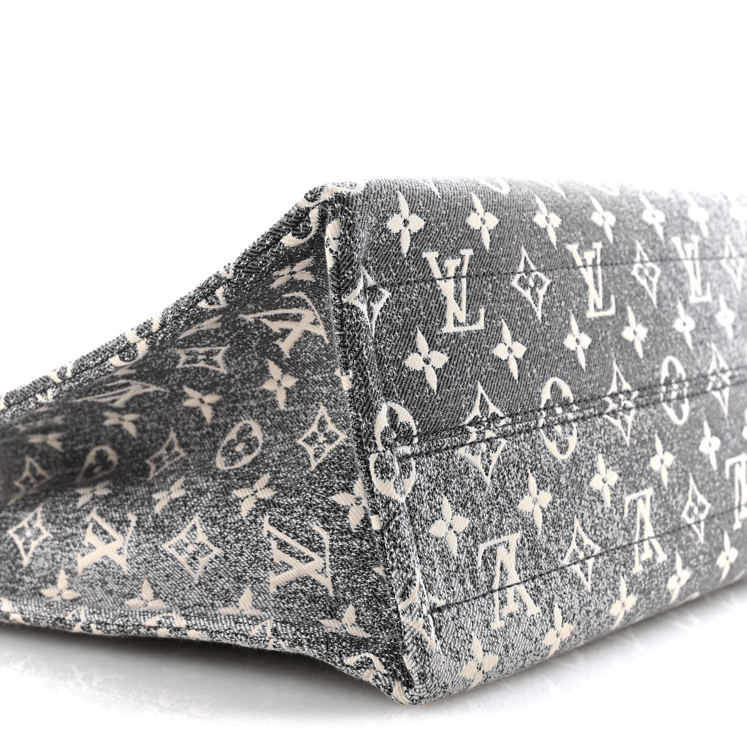 Monogram Jacquard Denim Onthego MM Black