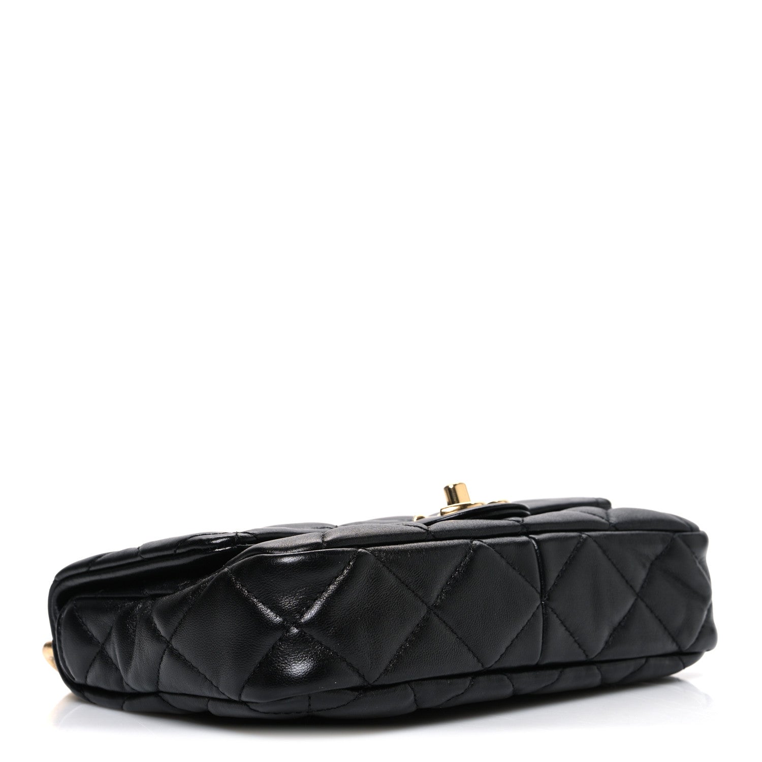 Lambskin Quilted Small Funky Town Flap Black