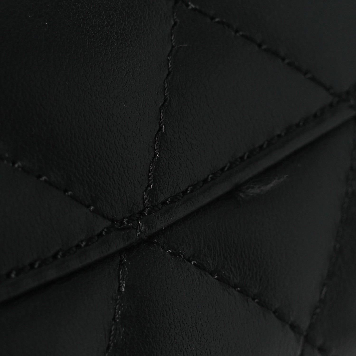 Calfskin Quilted CC Uniform Flap Belt Bag Black