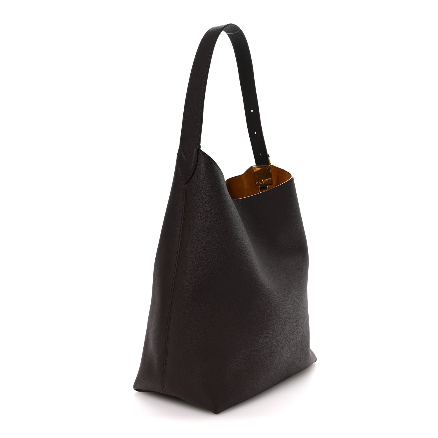 Grained Calfskin Low Key Hobo MM Chocolate