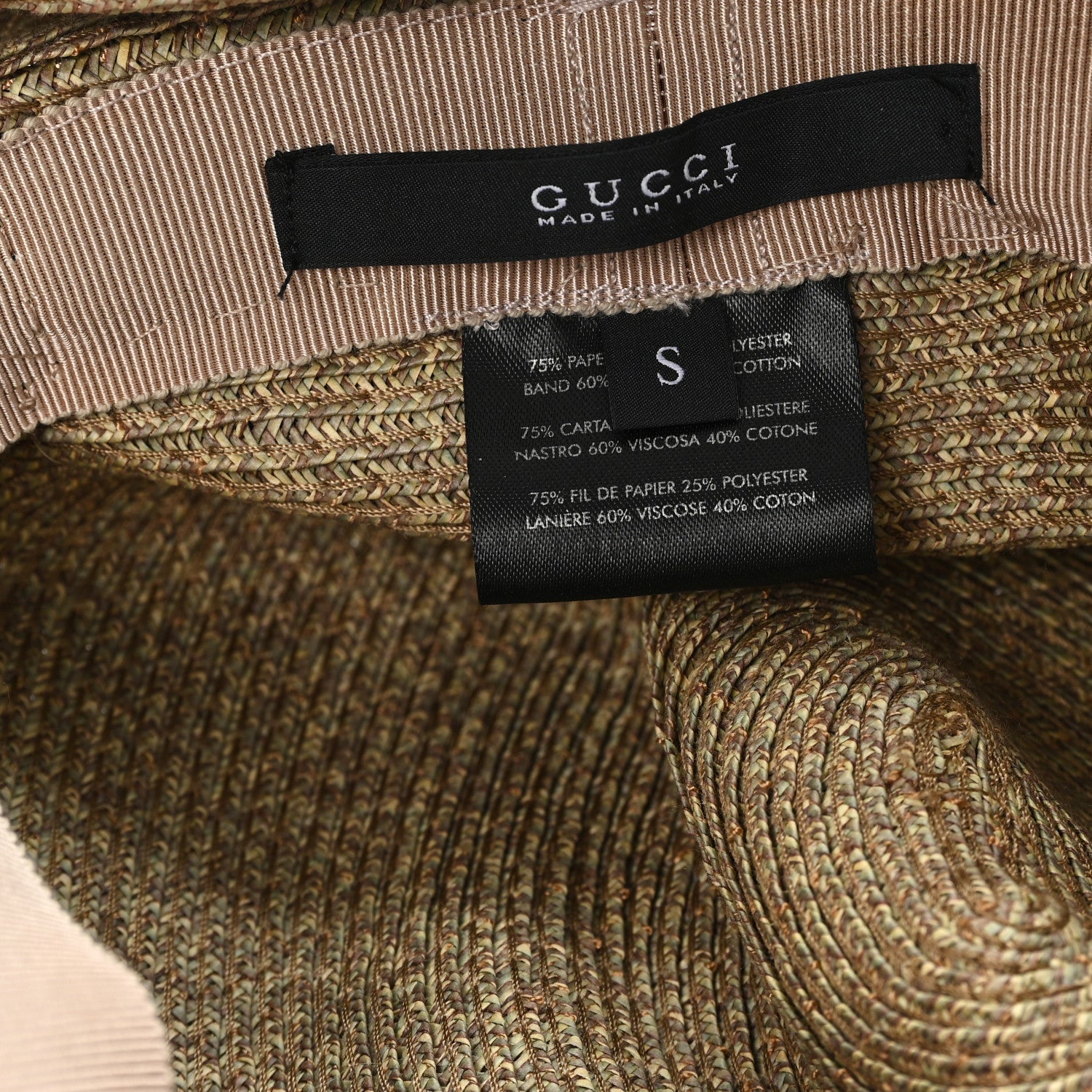 Paper Blend Wide Brim Hat S Brown