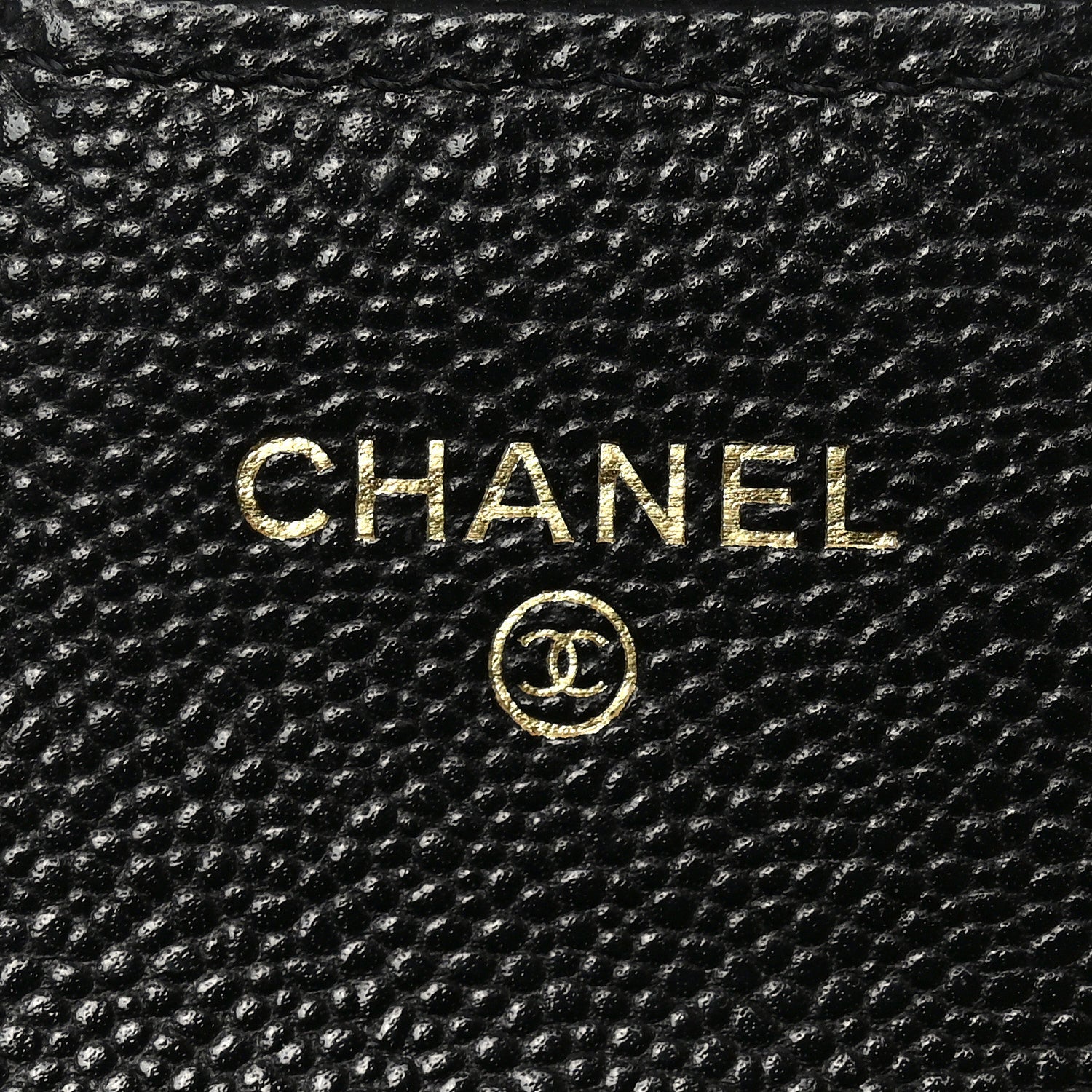 Caviar Quilted Flap Card Holder Wallet Black