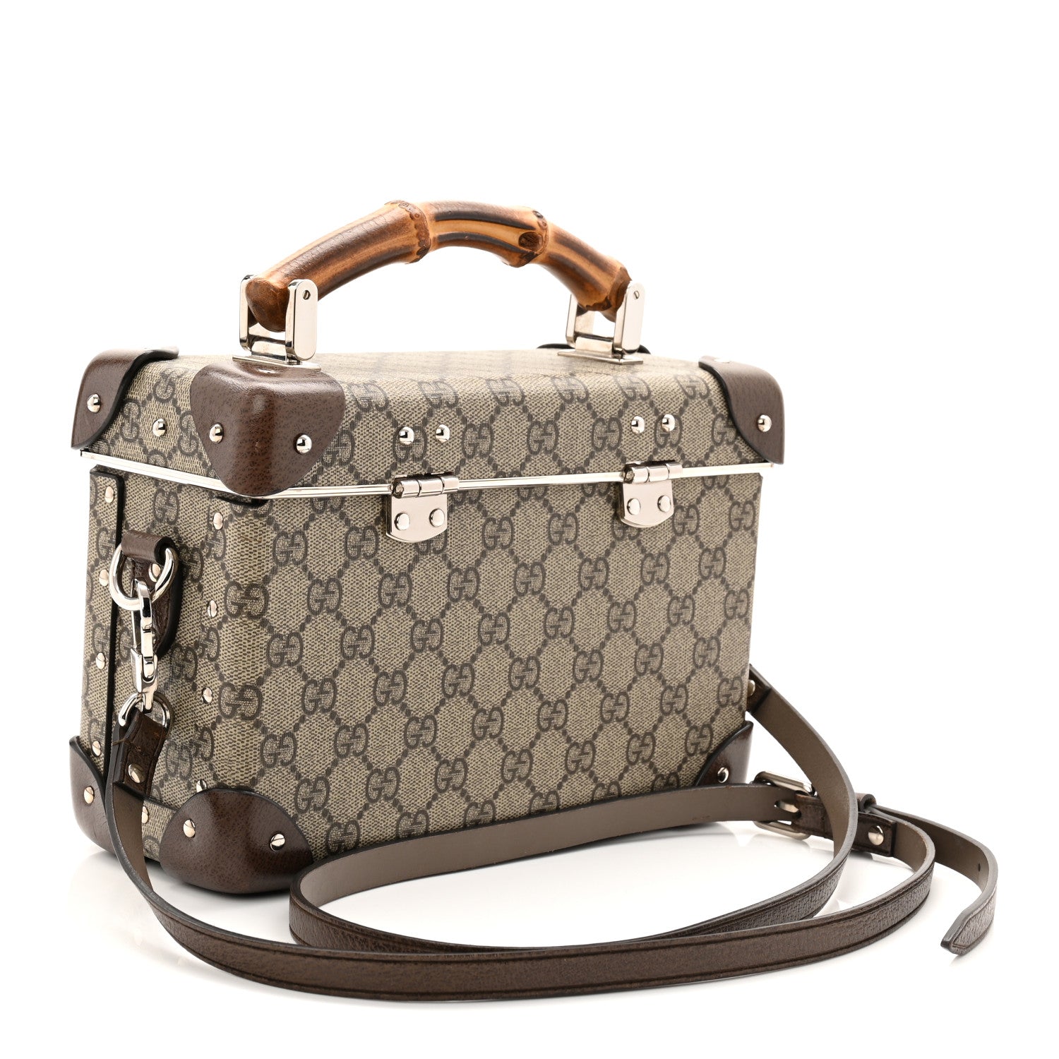 GG Supreme Monogram Globe-Trotter Beauty Case Brown
