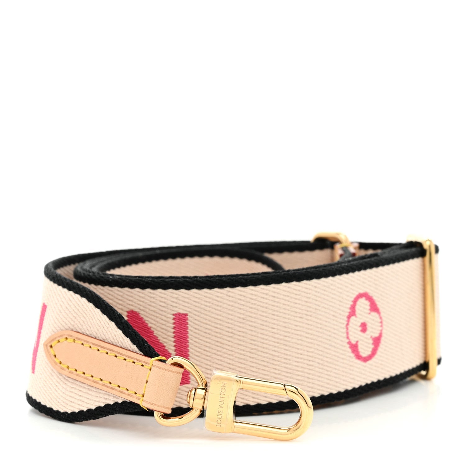 Jacquard Shoulder Strap Black White Pink