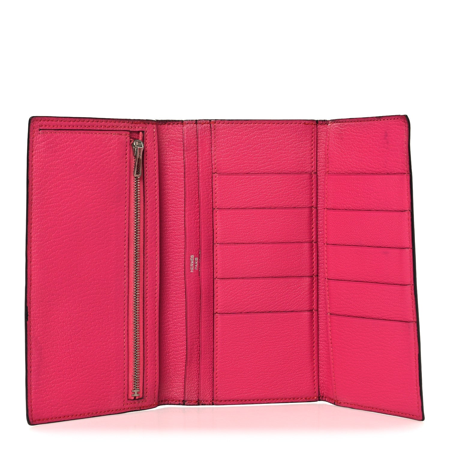 Chevre Mysore Tri-Fold Bearn Wallet Rose Shocking