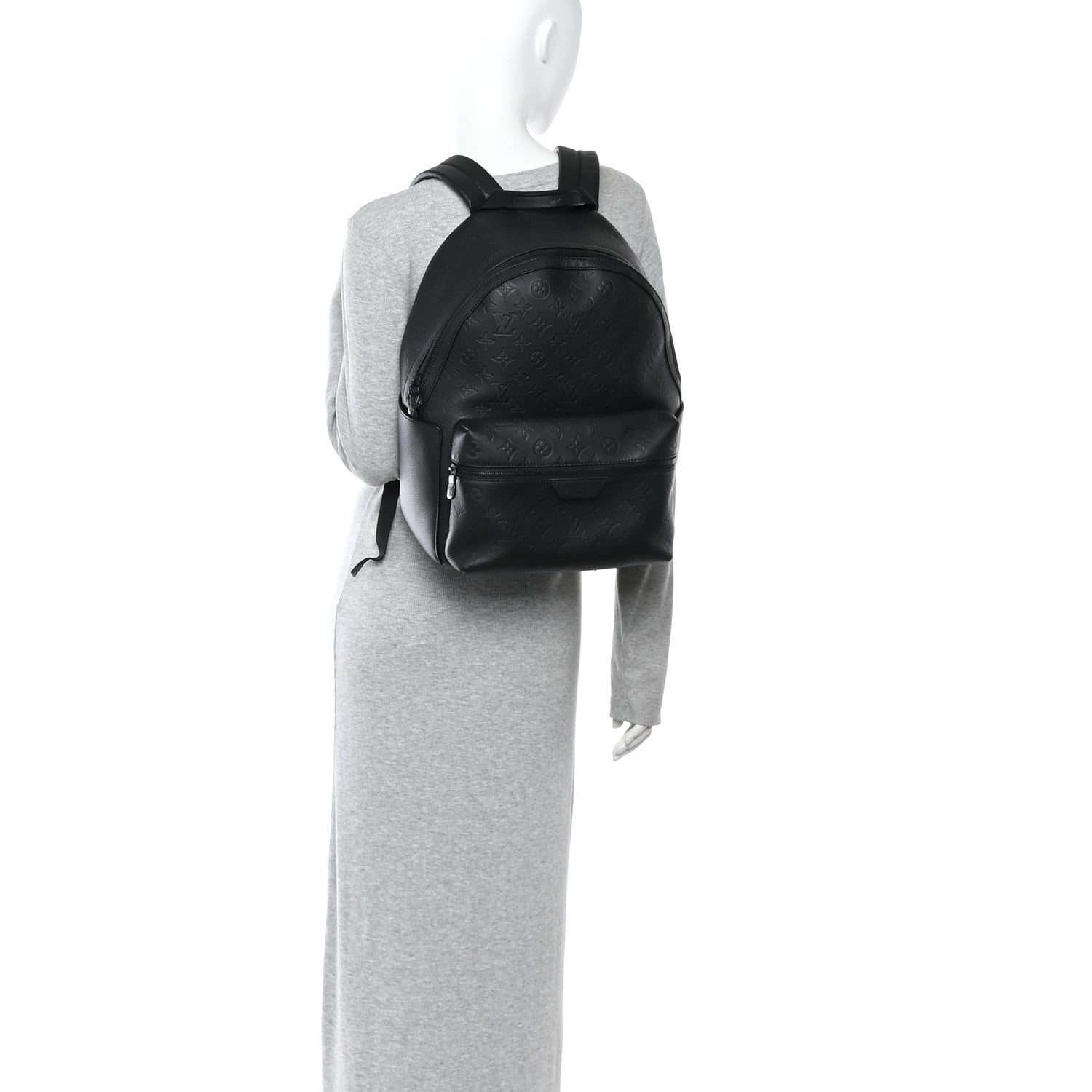 Calfskin Monogram Shadow Discovery Backpack  Black