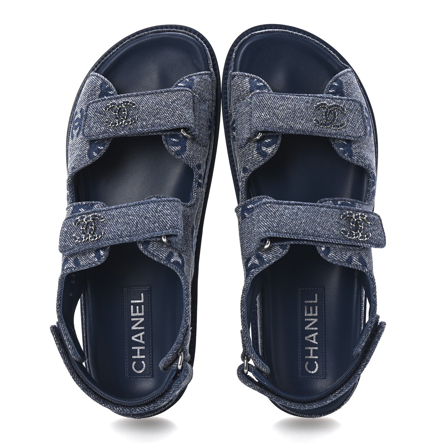 Denim CC Dad Sandals 39.5 Blue