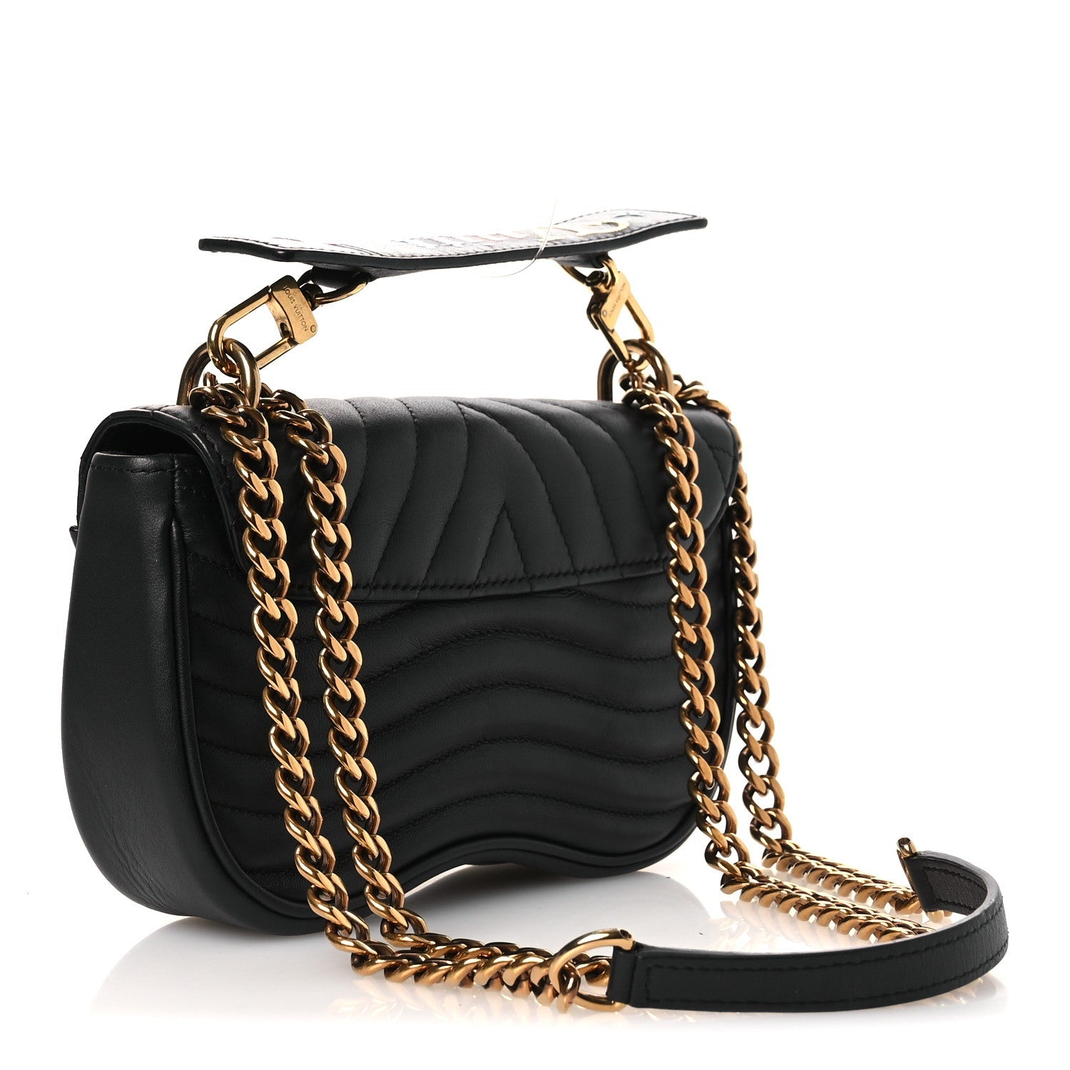 Calfskin New Wave Chain PM Black