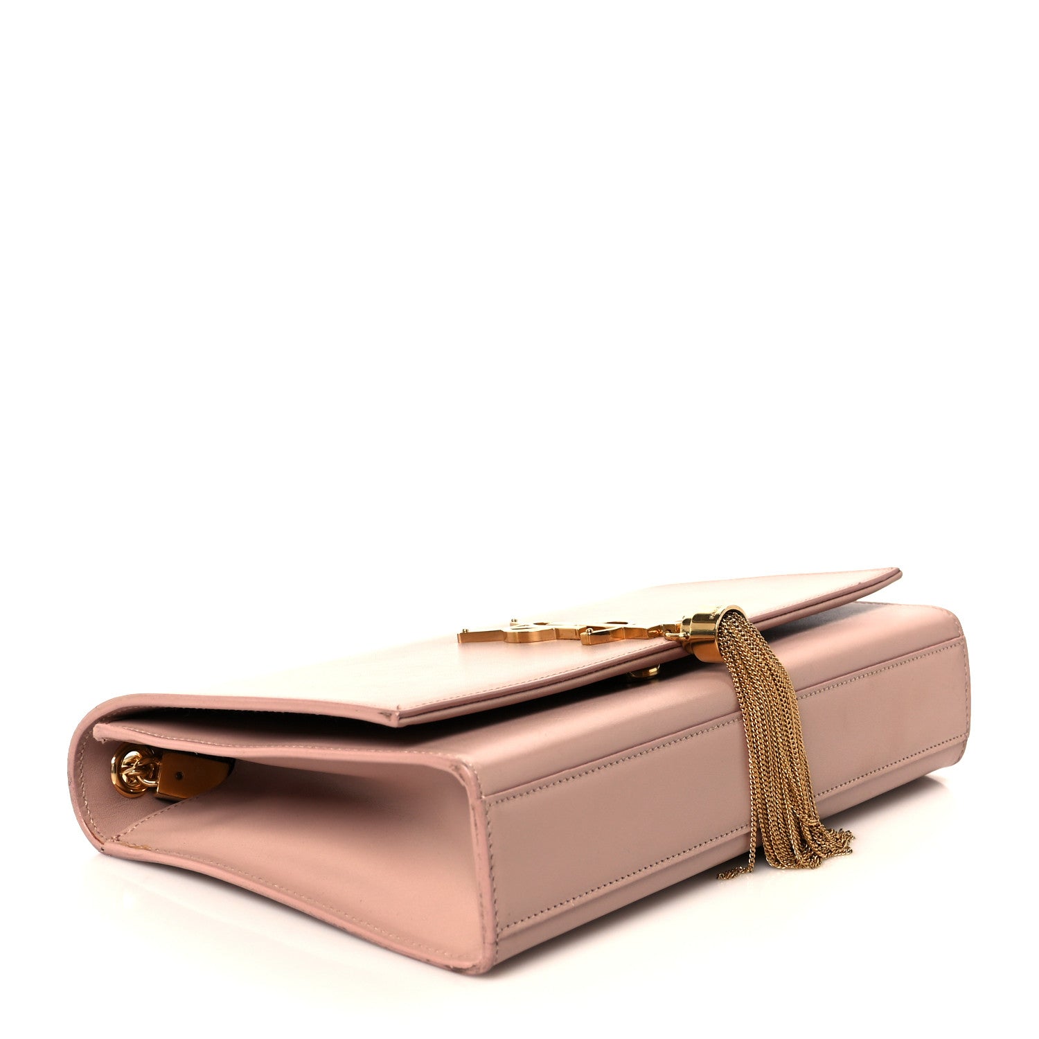 Smooth Calfskin Medium Classic Monogram Kate Tassel Satchel Pink