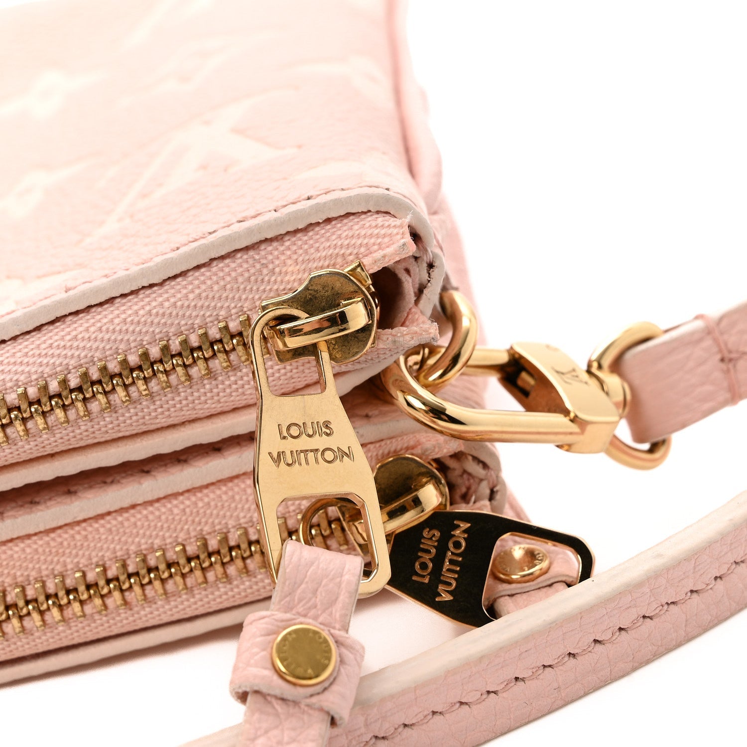 Empreinte Monogram Double Zip Pochette Rose