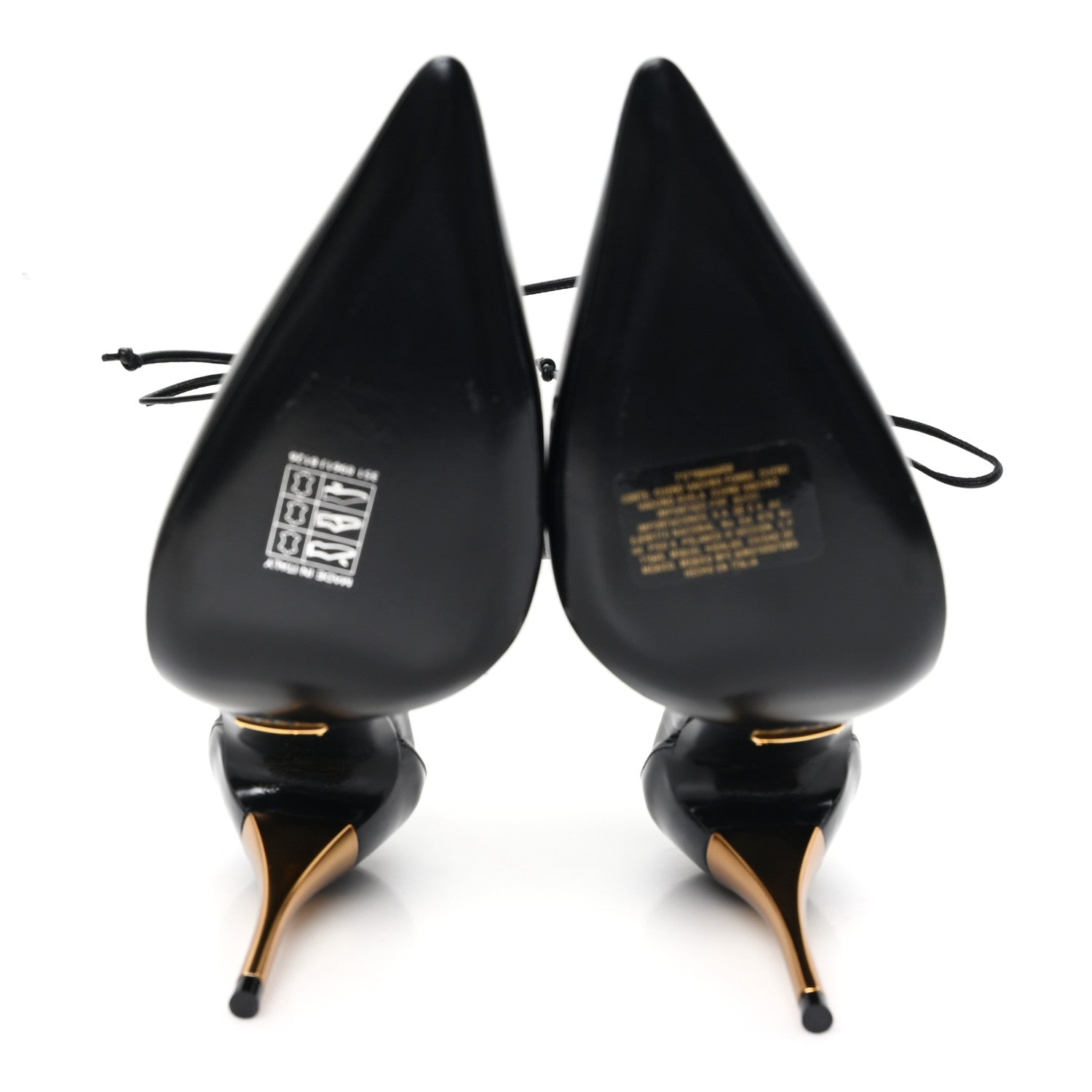 Vitello Vernice Soft Nappa Priscilla Ankle Cuff Pumps 37.5 Black