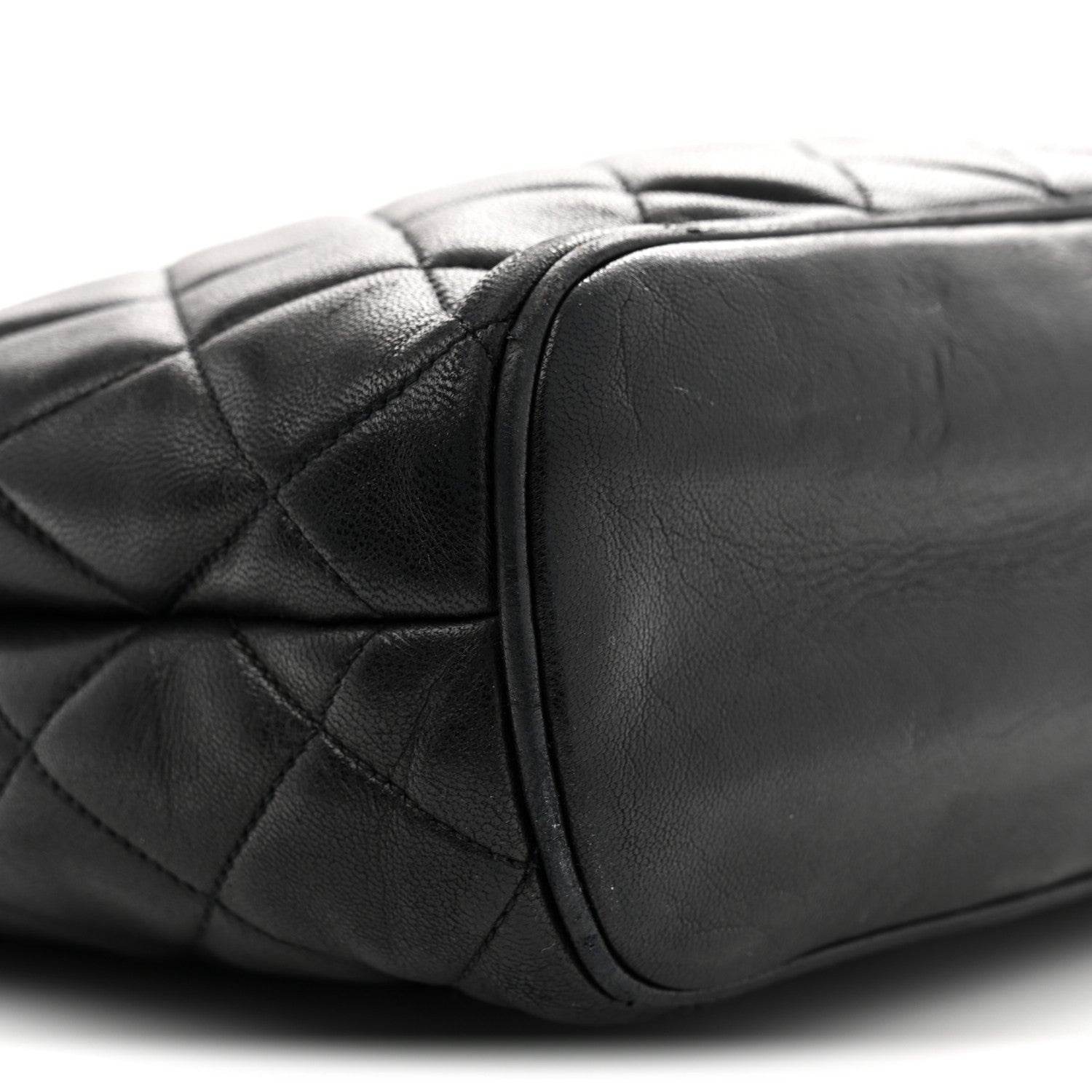 Lambskin Quilted Shoulder Bag Black