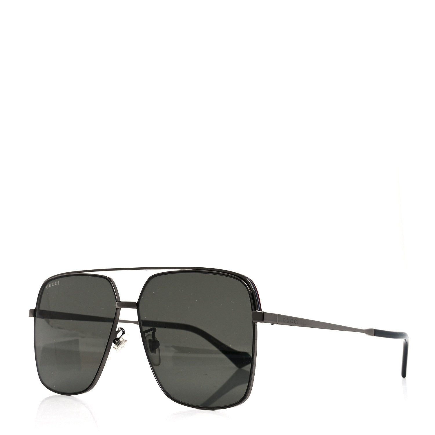 Metal Web Square Aviator Sunglasses GG1099SA Black