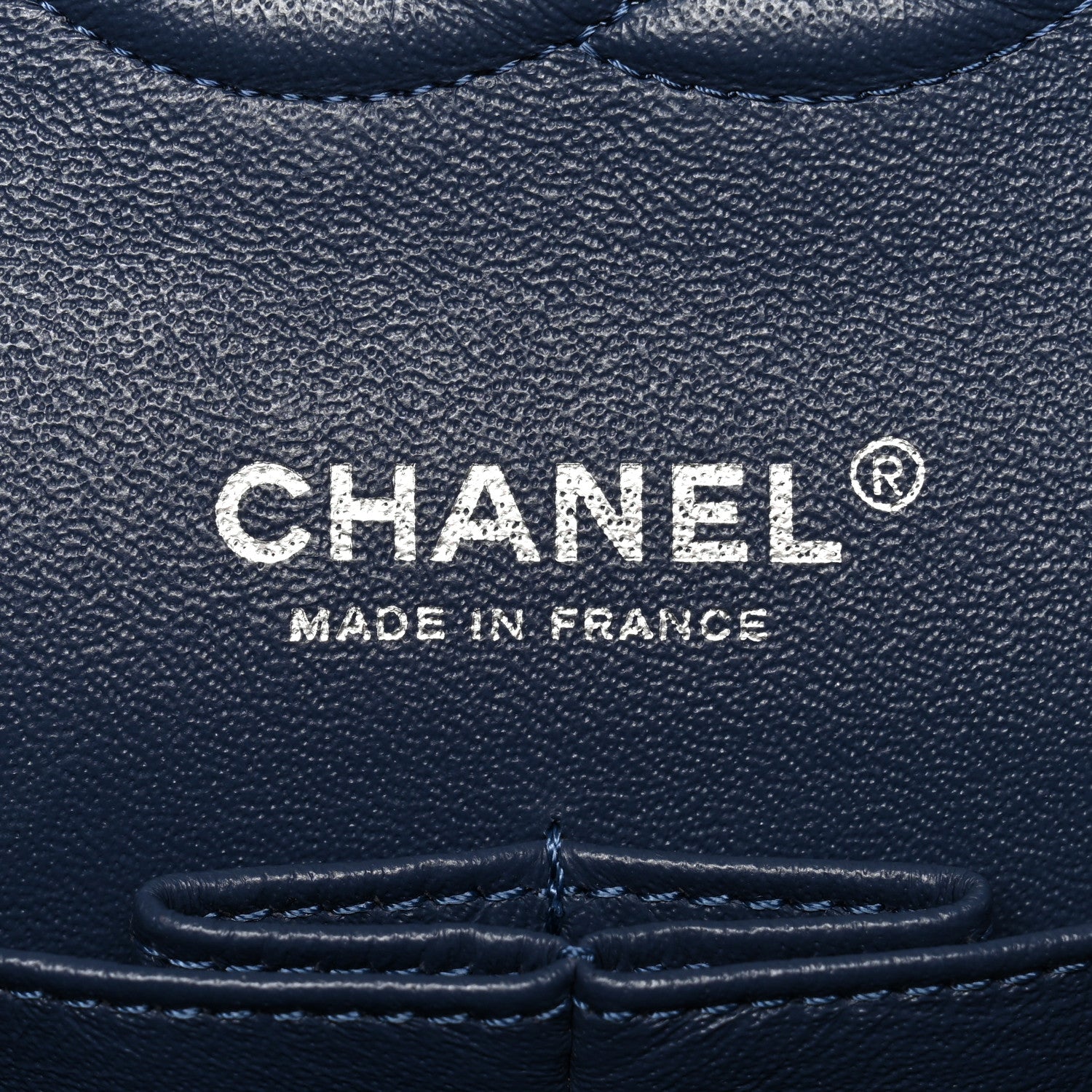Denim Quilted Medium Camellia Flap Blue