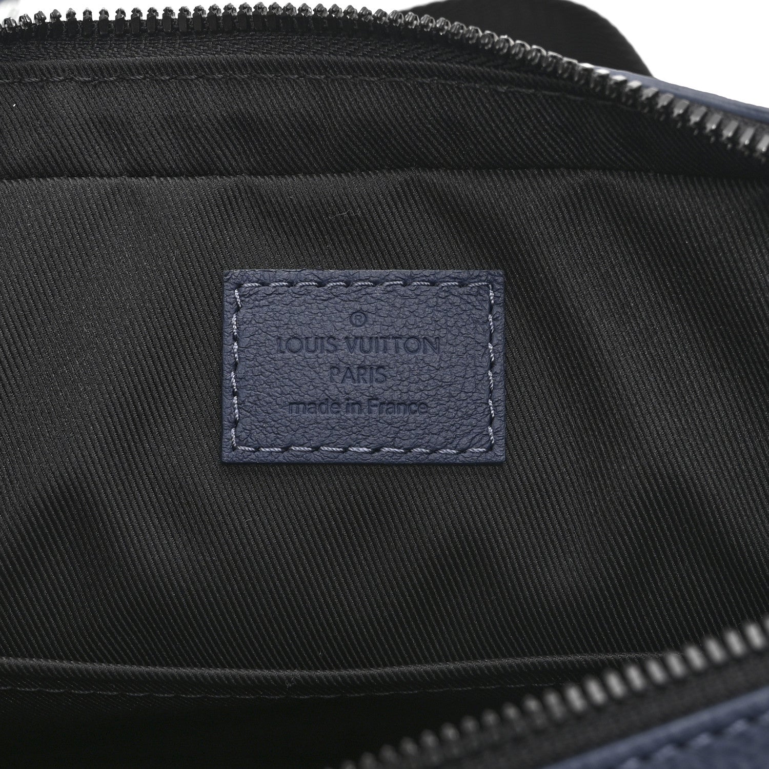 Calfskin Monogram Shadow Trio Messenger Navy White