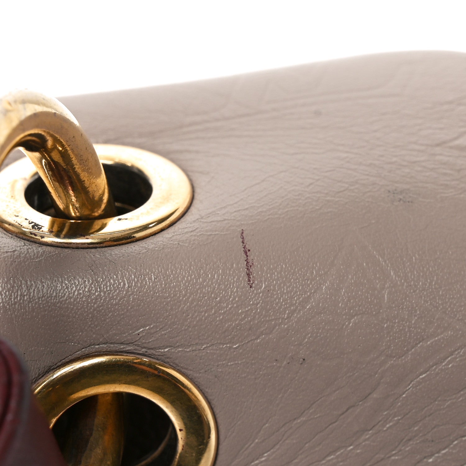 Calfskin Monogram Very One Handle Mastic Raisin