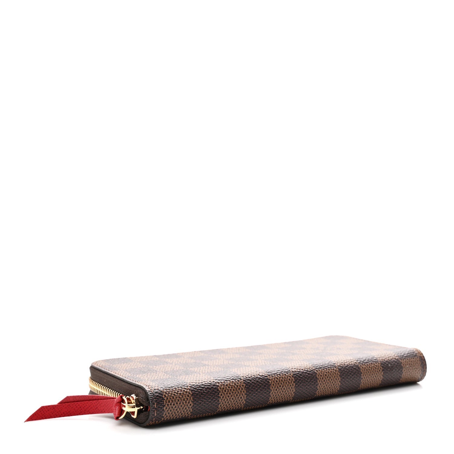 Damier Ebene Clemence Wallet Cherry