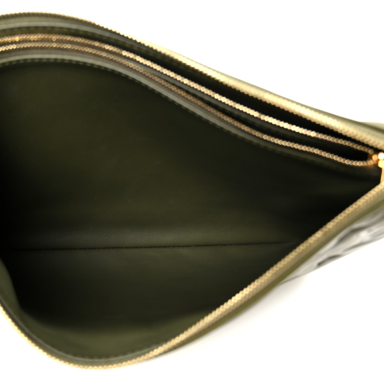Lambskin Embossed Monogram Coussin MM Khaki