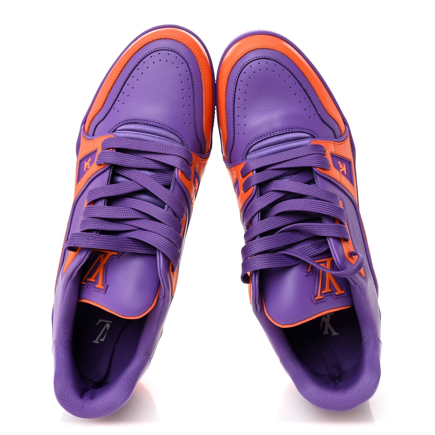 Calfskin Epi Mens LV Trainer Sneakers 9 Violet