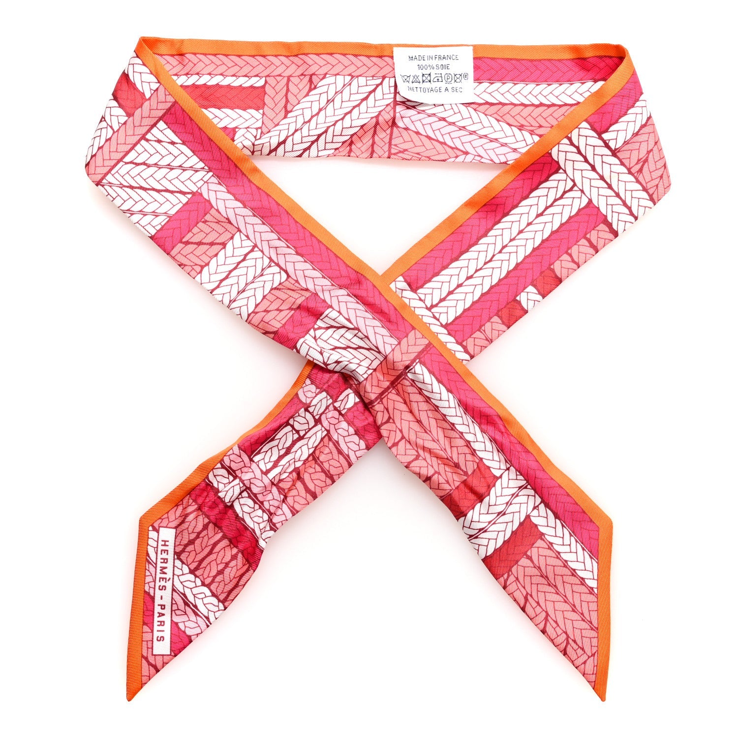 Silk Tresses H Twilly Rose Vif Orange White