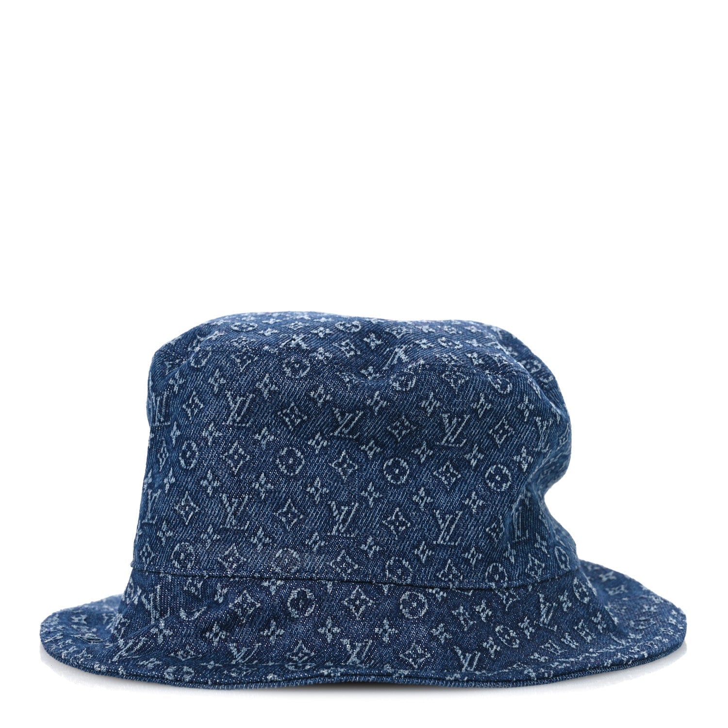 Monogram Denim Reversible Everyday Bucket Hat M Blue