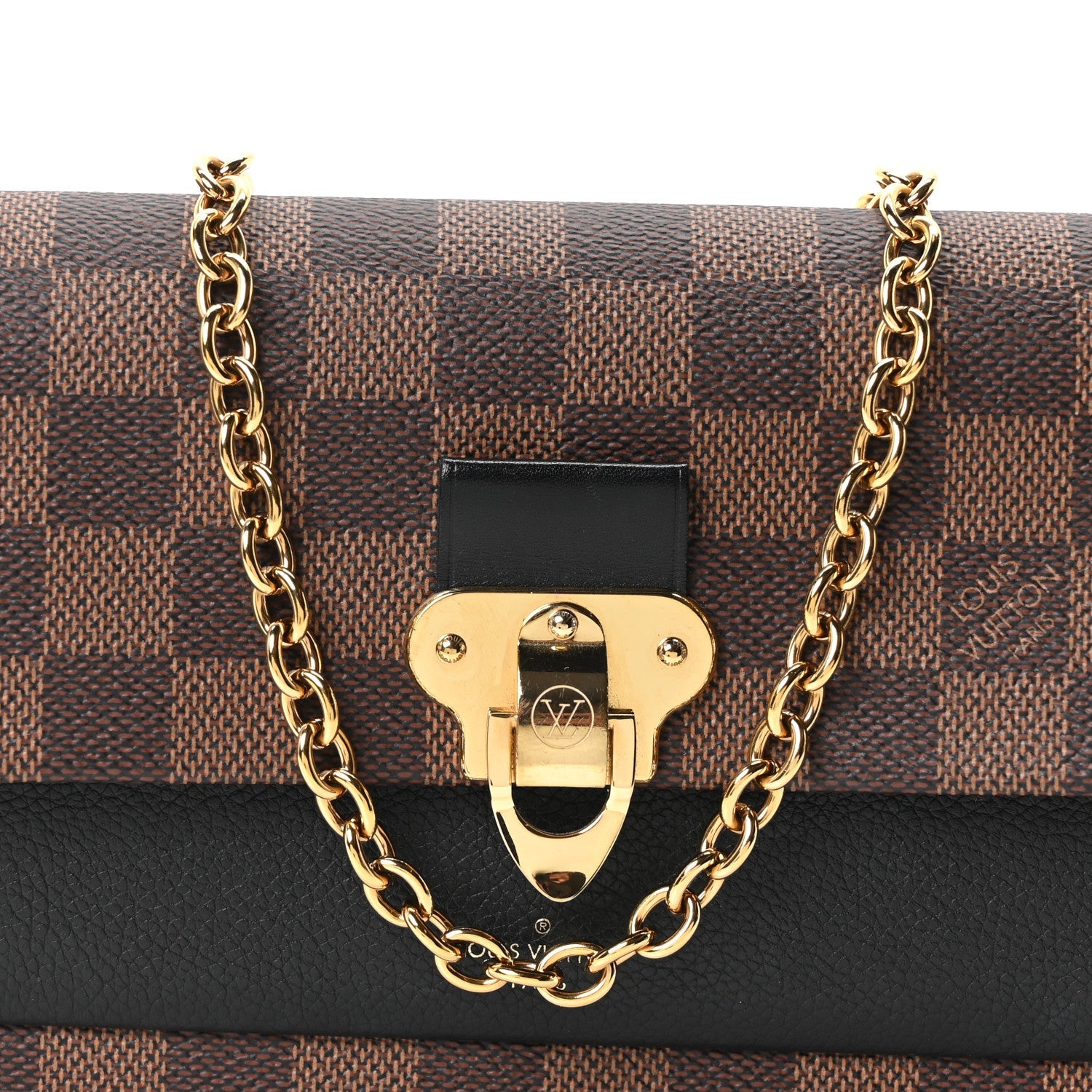 Damier Ebene Vavin Chain Wallet Black